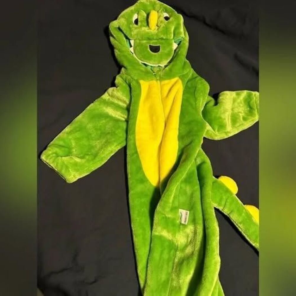 Green Dinosaur Costume for Kids-Warm and Cozy